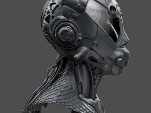 Realistic Cyberpunk Helmet 3D Модель