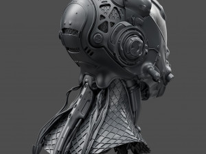 Realistic Cyberpunk Helmet 3D Модель