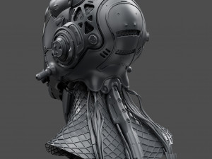 Realistic Cyberpunk Helmet 3D Модель