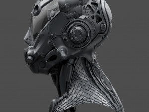 Realistic Cyberpunk Helmet 3D Модель