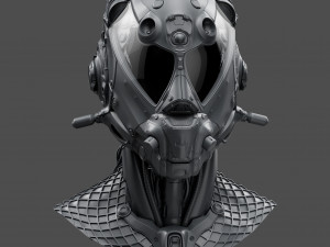 Realistic Cyberpunk Helmet 3D Модель