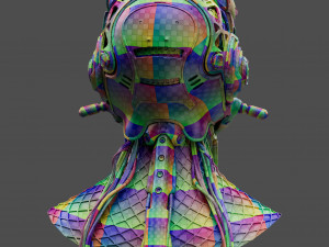 Realistic Cyberpunk Helmet 3D Модель