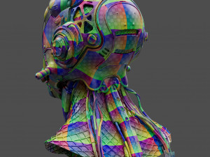 Realistic Cyberpunk Helmet 3D Модель