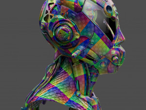 Realistic Cyberpunk Helmet 3D Модель