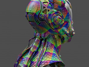 Realistic Cyberpunk Helmet 3D Модель