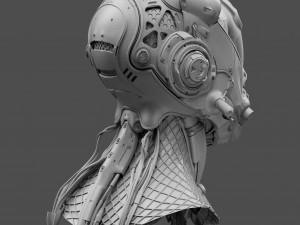 Realistic Cyberpunk Helmet 3D Модель