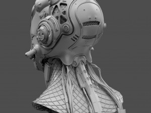 Realistic Cyberpunk Helmet 3D Модель
