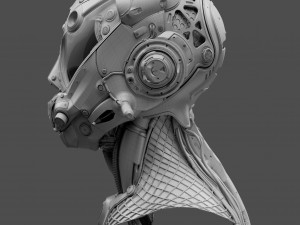 Realistic Cyberpunk Helmet 3D Модель