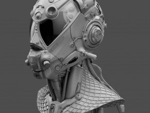 Realistic Cyberpunk Helmet 3D Модель