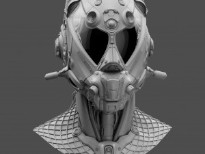 Realistic Cyberpunk Helmet 3D Модель