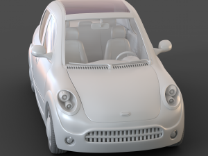 Cartoon Sedan Car 3D 모델