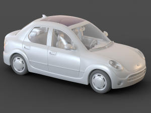 Cartoon Sedan Car 3D 모델