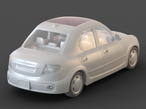Cartoon Sedan Car 3D 모델