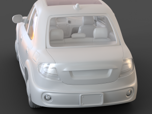 Cartoon Sedan Car 3D 모델
