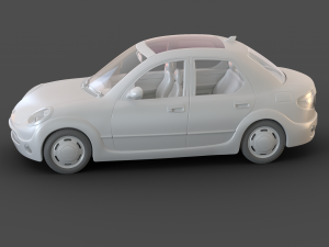 Cartoon Sedan Car 3D 모델