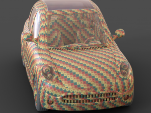 Cartoon Sedan Car 3D 모델
