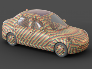 Cartoon Sedan Car 3D 모델