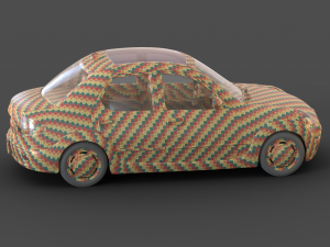 Cartoon Sedan Car 3D 모델