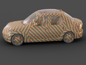Cartoon Sedan Car 3D 모델