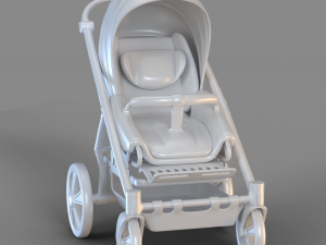 Cartoon Baby Buggy 3D Model
