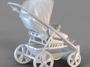 Cartoon Baby Buggy 3D Model
