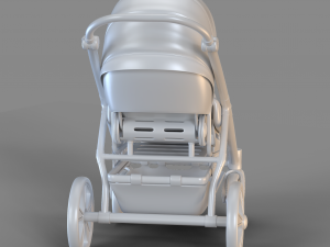 Cartoon Baby Buggy 3D Model