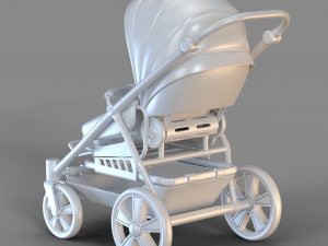 Cartoon Baby Buggy 3D Model