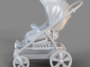 Cartoon Baby Buggy 3D Model