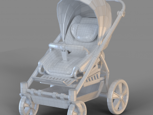 Cartoon Baby Buggy 3D Model