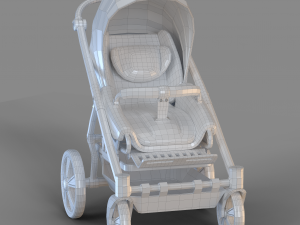 Cartoon Baby Buggy 3D Model