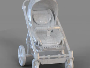 Cartoon Baby Buggy 3D Model