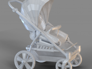 Cartoon Baby Buggy 3D Model