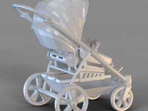 Cartoon Baby Buggy 3D Model