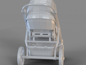 Cartoon Baby Buggy 3D Model