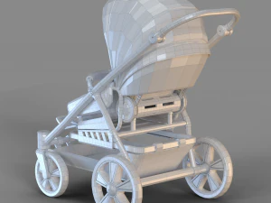 Cartoon Baby Buggy 3D Model