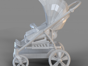 Cartoon Baby Buggy 3D Model