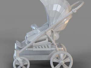 Cartoon Baby Buggy 3D Model