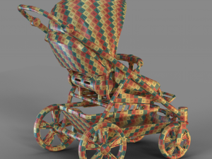 Cartoon Baby Buggy 3D Model