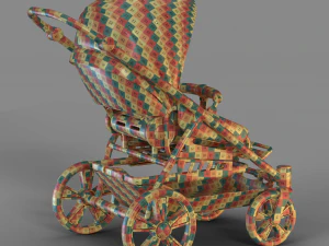 Cartoon Baby Buggy 3D Model