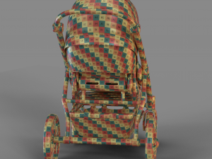 Cartoon Baby Buggy 3D Model