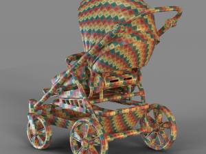 Cartoon Baby Buggy 3D Model