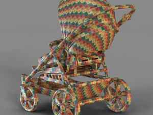 Cartoon Baby Buggy 3D Model