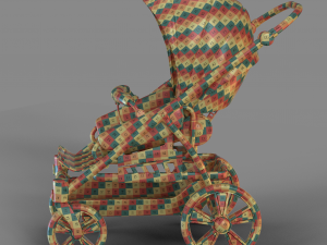 Cartoon Baby Buggy 3D Model