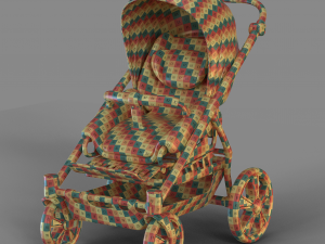 Cartoon Baby Buggy 3D Model