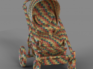 Cartoon Baby Buggy 3D Model