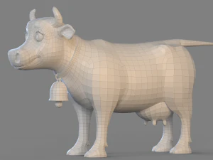 Cartoon Cow 3D Model