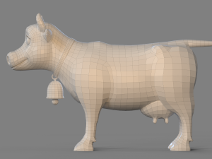 Cartoon Cow Modello 3D