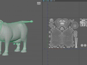 Cartoon Cow 3D Model