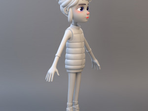 Cartoon Teenage Girl Modelo 3D