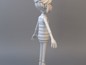 Cartoon Teenage Girl Modelo 3D